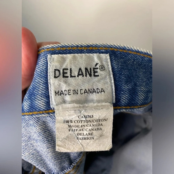 Delanè Vintage Straight Leg High Waist Jeans 100% Cotton - Picture 3 of 4